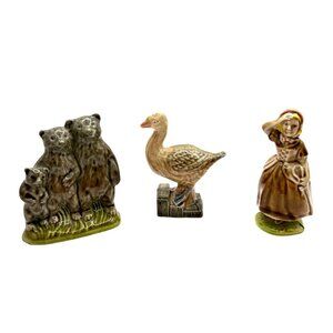 3 WADE Nursery Favorites from Set 4 1976 Three Bears Goosey Gander Bo-Peep